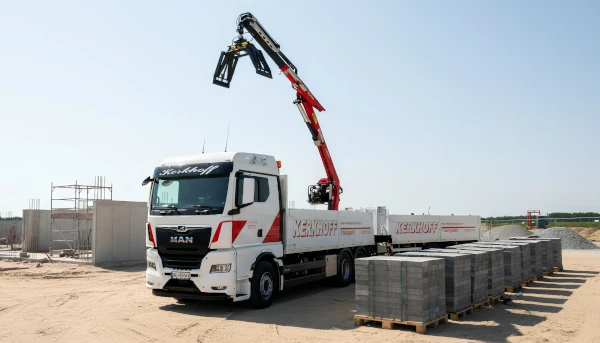 Kerkhoff Transporte - Baustoff Transport Nordwalde Kranwagen1